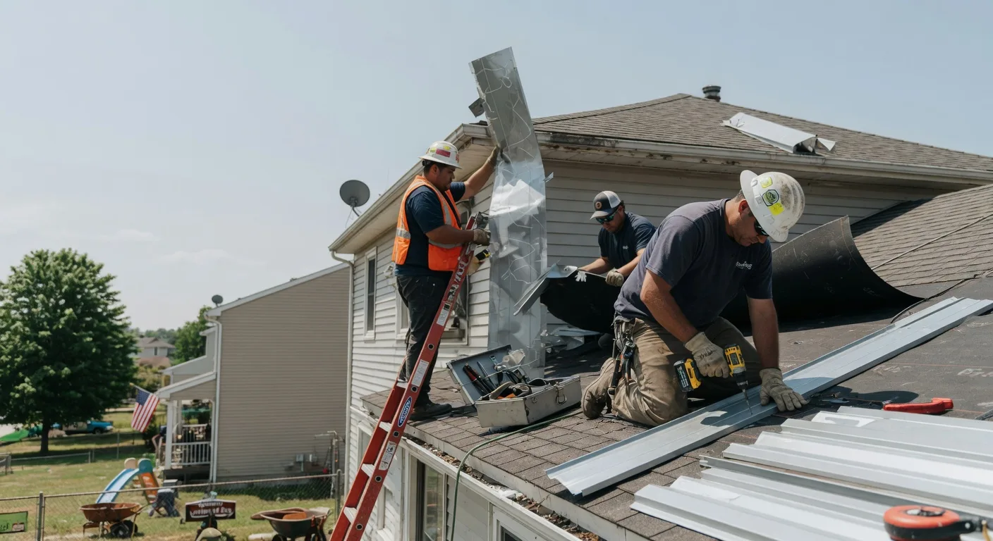 Storm Damage Metal Roof Repair in Hillsboro, AL